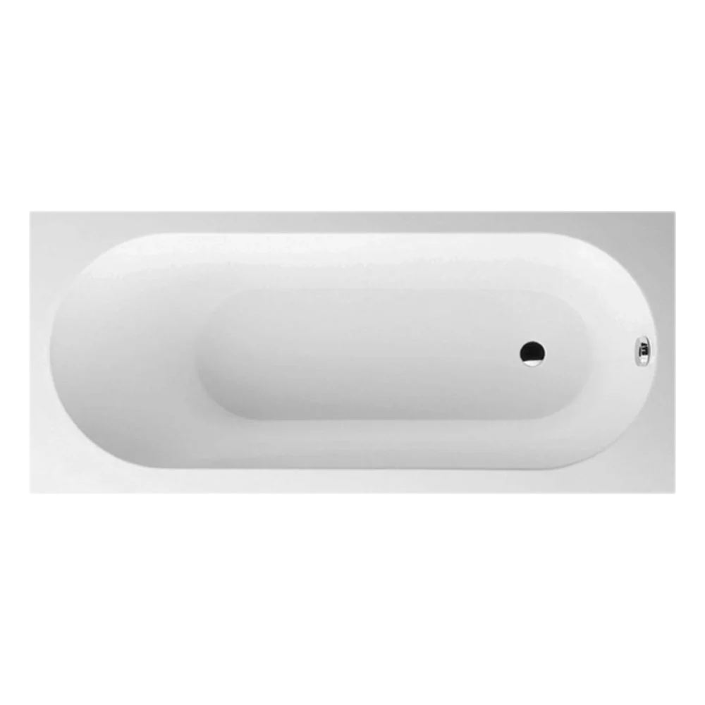 Villeroy & Boch Oberon 1600mm Drop In Bath with Chrome Overflow White