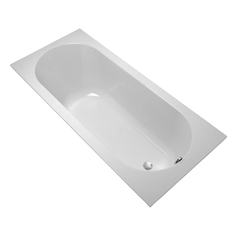 Villeroy & Boch Oberon 1800mm Drop In Bath with Chrome Overflow and Bath Filler White - Image 3