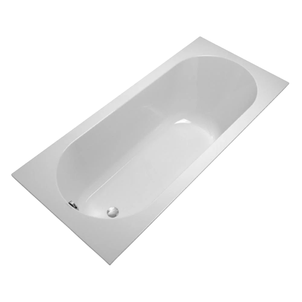 Villeroy & Boch Oberon 1800mm Drop In Bath with White Overflow and Bath Filler White - Image 3