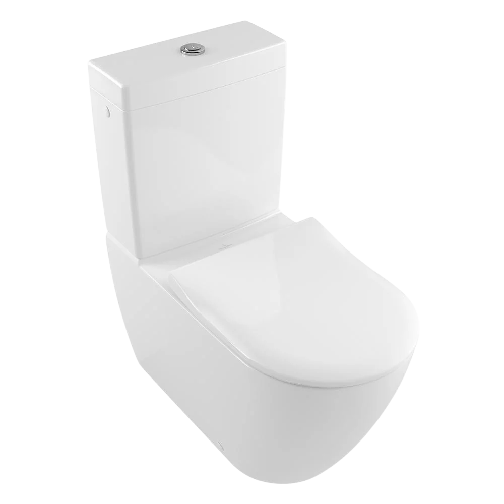 Villeroy & Boch Subway 2.0 DirectFlush BTW Toilet Suite with Slim Seat Alpine White