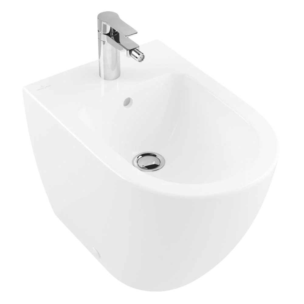 Villeroy & Boch Subway 2.0 Wall Faced Bidet 1 Tap Hole CeramicPlus Alpine White - Image 3