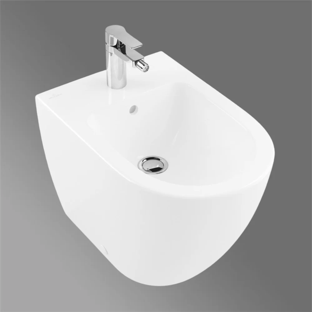 Villeroy & Boch Subway 2.0 Wall Faced Bidet 1 Tap Hole Alpine White - Image 2