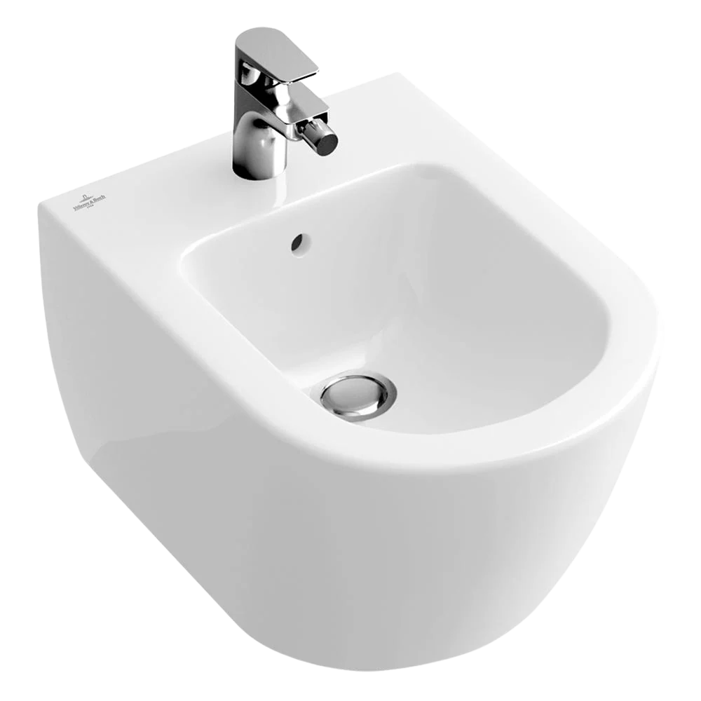 Villeroy & Boch Subway 2.0 Wall Hung Bidet 1 Tap Hole Alpine White - Image 3
