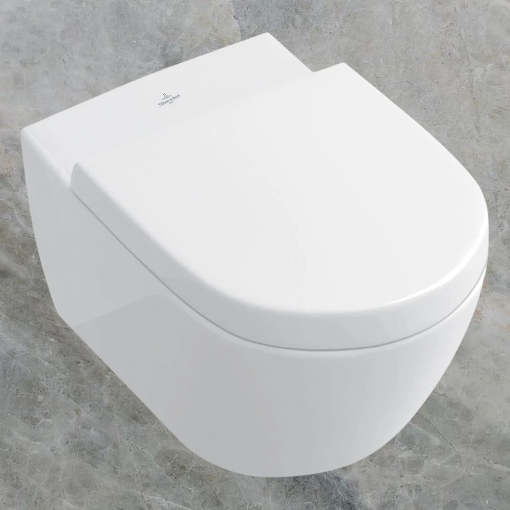 Villeroy & Boch Subway 2.0 DirectFlush Wall Hung Toilet Pan and Seat Alpine White - Image 2