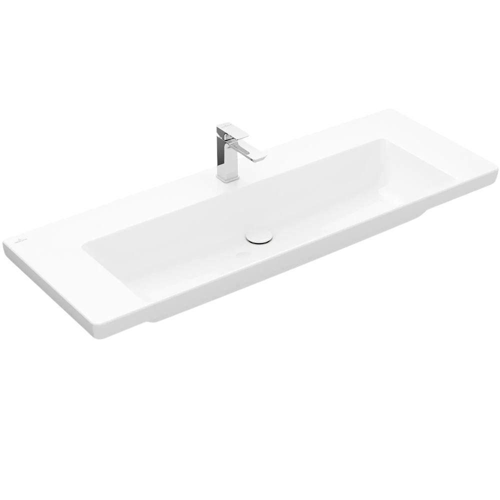 Villeroy & Boch Subway 3.0 1300mm Wall Hung Basin 1 Tap Hole Alpine White - Image 3