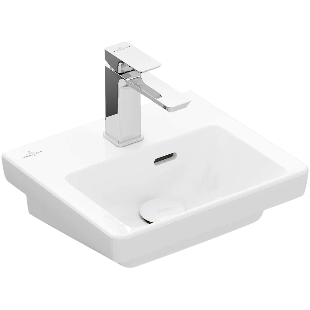 Villeroy & Boch Subway 3.0 370mm Hand Wash Basin with Overflow 1 Tap Hole Alpine White