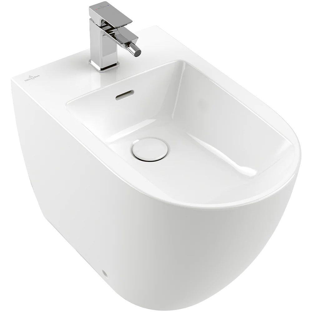 Villeroy & Boch Subway 3.0 Wall Faced Bidet 1 Tap Hole CeramicPlus Alpine White - Image 3