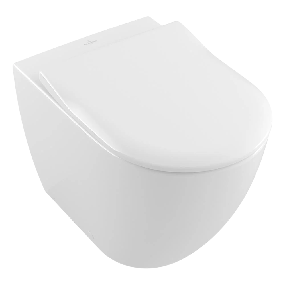 Villeroy & Boch Subway 3.0 TwistFlush Wall Faced Toilet Pan and Slim Seat Alpine White