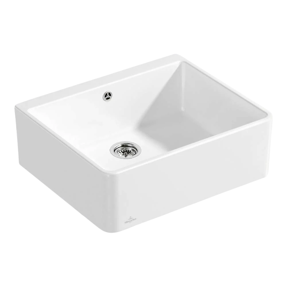 Villeroy & Boch Subway Butler 60X 595mm Rectangular Sink with Overflow Alpine White - Image 3