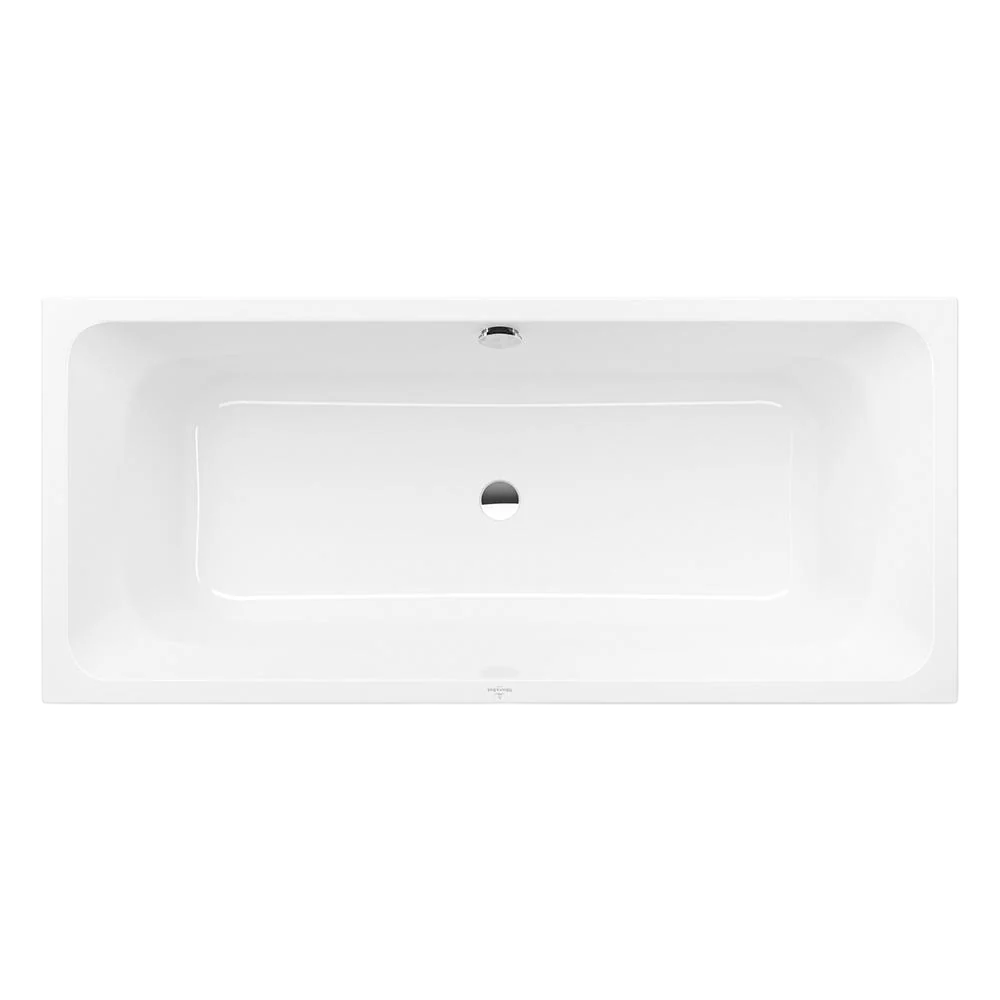 Villeroy & Boch Targa 1800mm Drop In Bath with Chrome Overflow White - Image 3