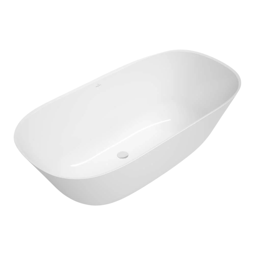 Villeroy & Boch Theano 1550mm Quaryl Freestanding Bath Stone White