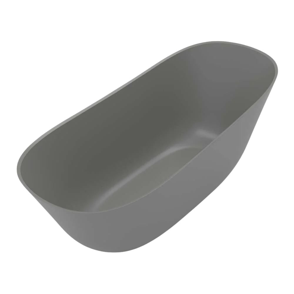 Villeroy & Boch Theano 1700mm Curved Quaryl Freestanding Bath Grey - Image 3