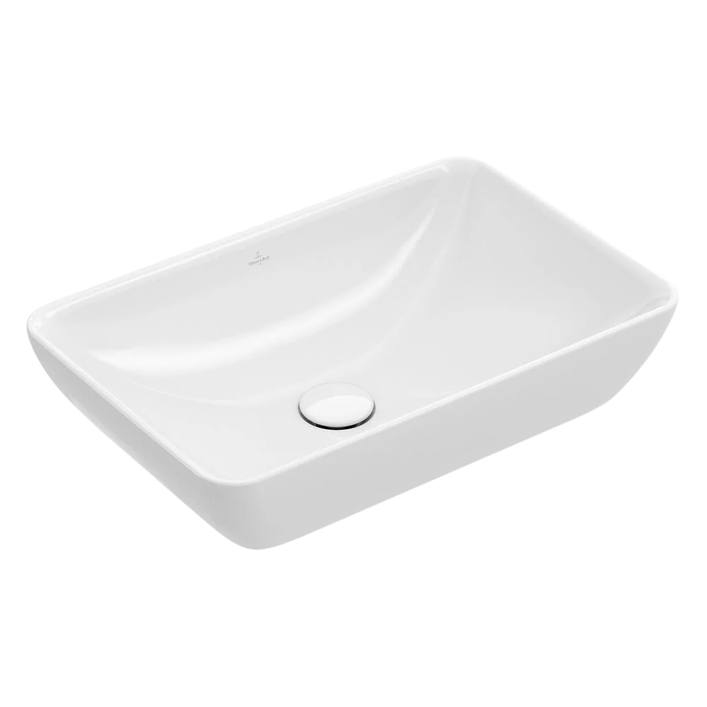 Villeroy & Boch Venticello 550mm Rectangular Vessel Basin with Overflow Alpine White - Image 3