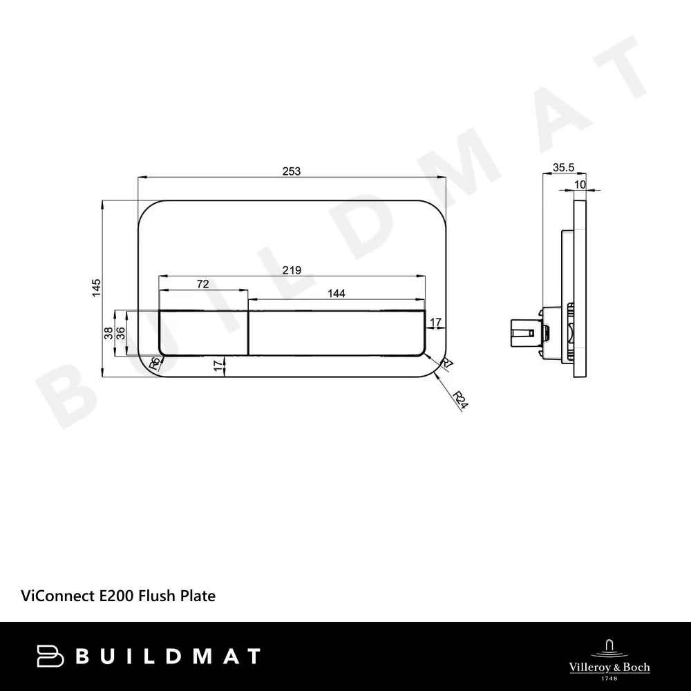 Villeroy & Boch ViConnect E200 Flush Plate White - Image 4