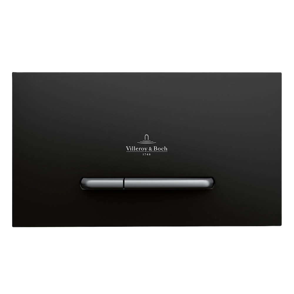 Villeroy & Boch ViConnect E300 Flush Plate with Satin Button Black - Image 3