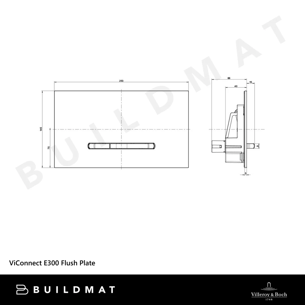 Villeroy & Boch ViConnect E300 Flush Plate Satin - Image 4