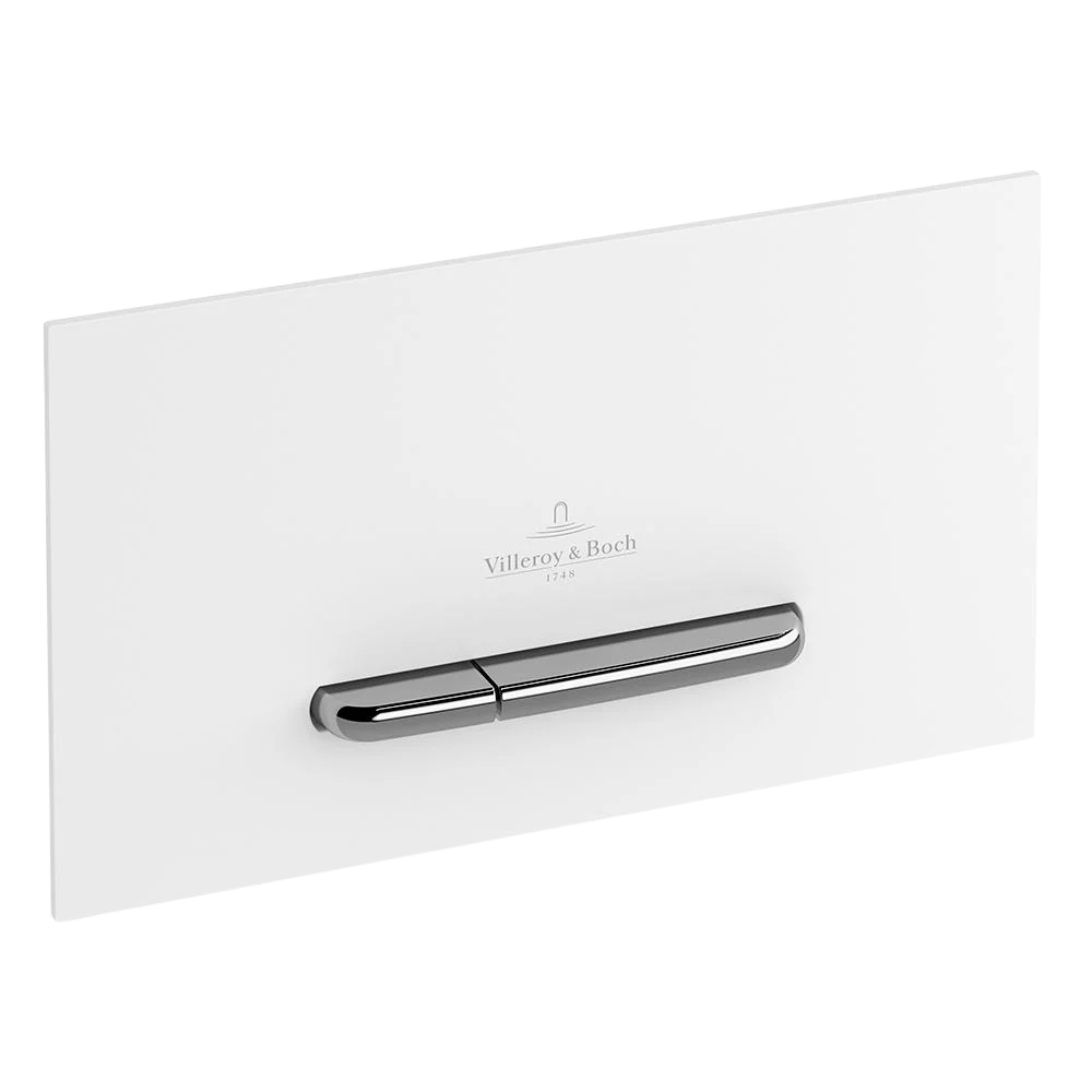 Villeroy & Boch ViConnect E300 Flush Plate with Chrome Button White