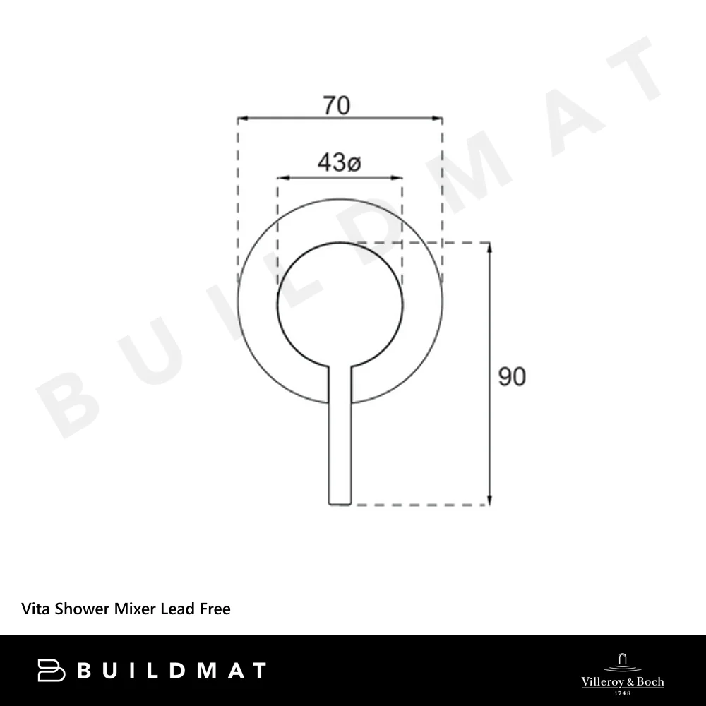 Villeroy & Boch Vita Shower Mixer Brushed Nickel Lead Free - Image 4