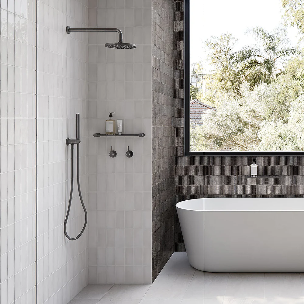 Phoenix Vivid Slimline Microphone Hand Shower Brushed Carbon - Image 2