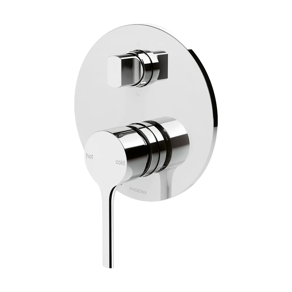 Phoenix Vivid Slimline Oval SwitchMix Shower/Bath Diverter Mixer (Fit-Off Kit) Chrome - Image 3