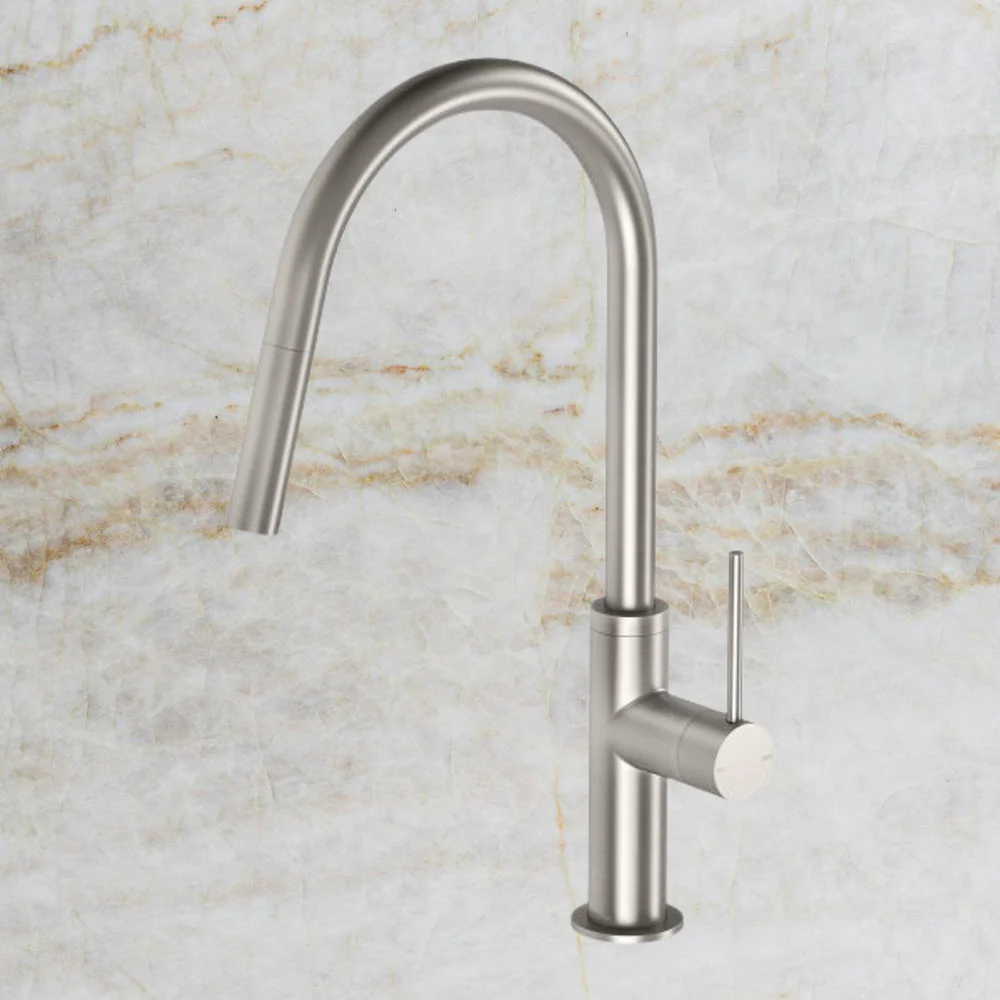 Phoenix Vivid Slimline Pull Out Sink Mixer 200mm Lead Free Brushed Nickel - Image 2