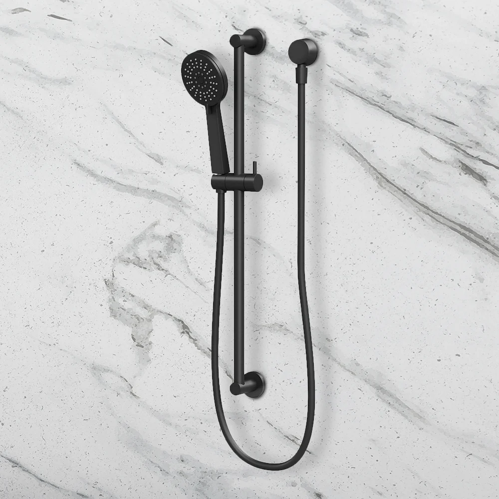 Phoenix Vivid Slimline Rail Shower Matte Black - Image 2