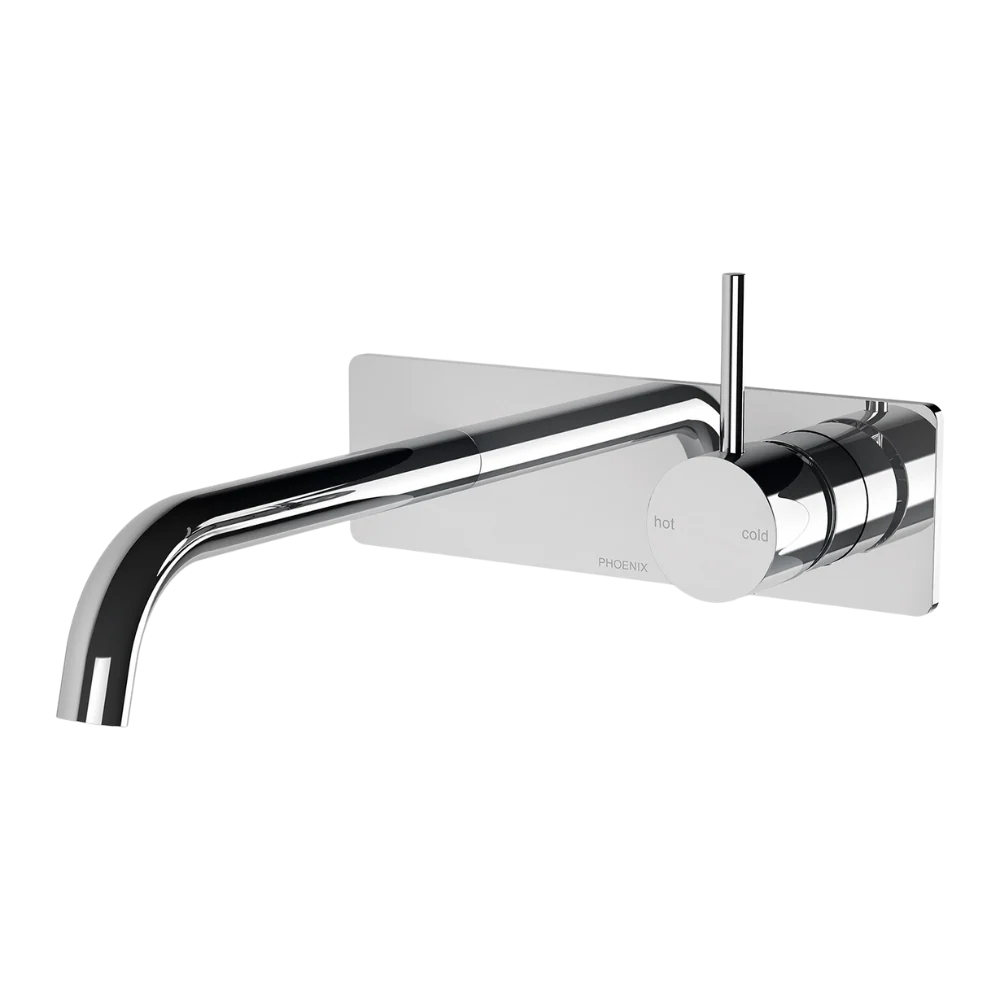 Phoenix Vivid Slimline Up Basin / Bath Wall Mixer Set Chrome