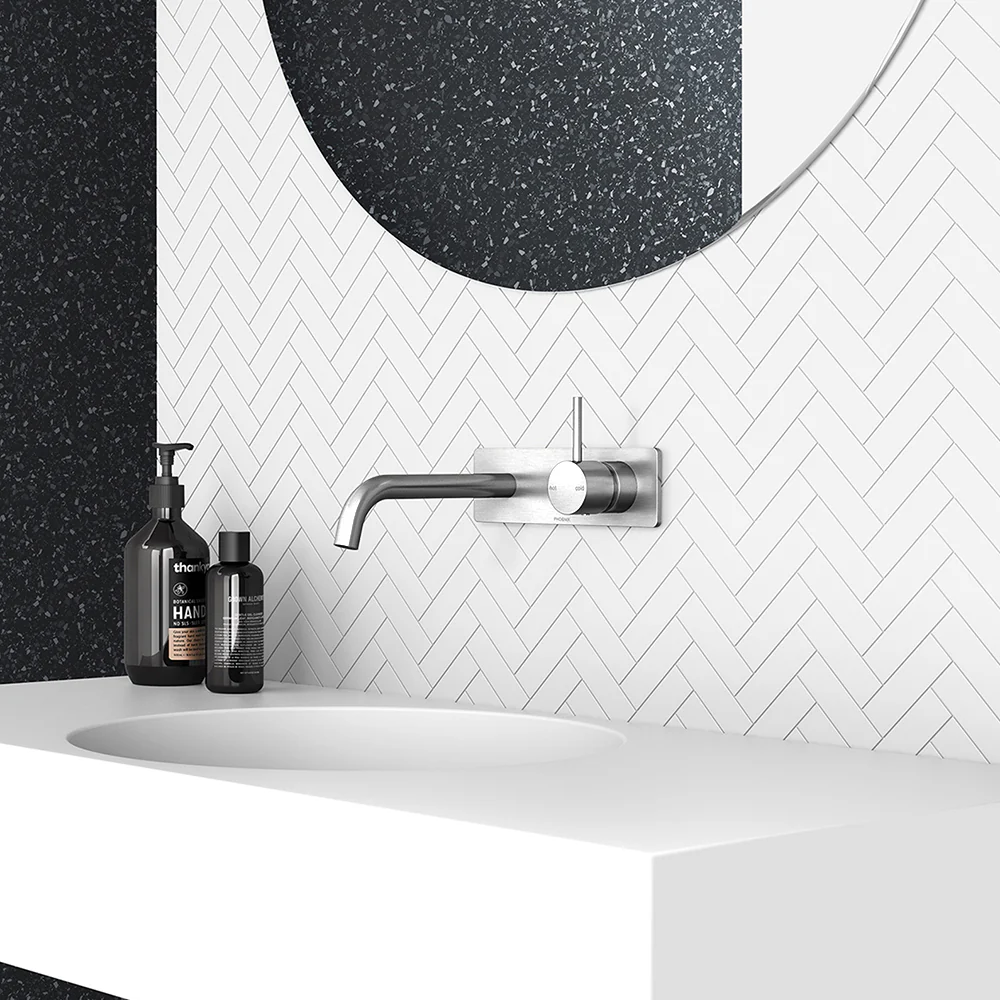 Phoenix Vivid Slimline Up Basin / Bath Wall Mixer Set Chrome - Image 2