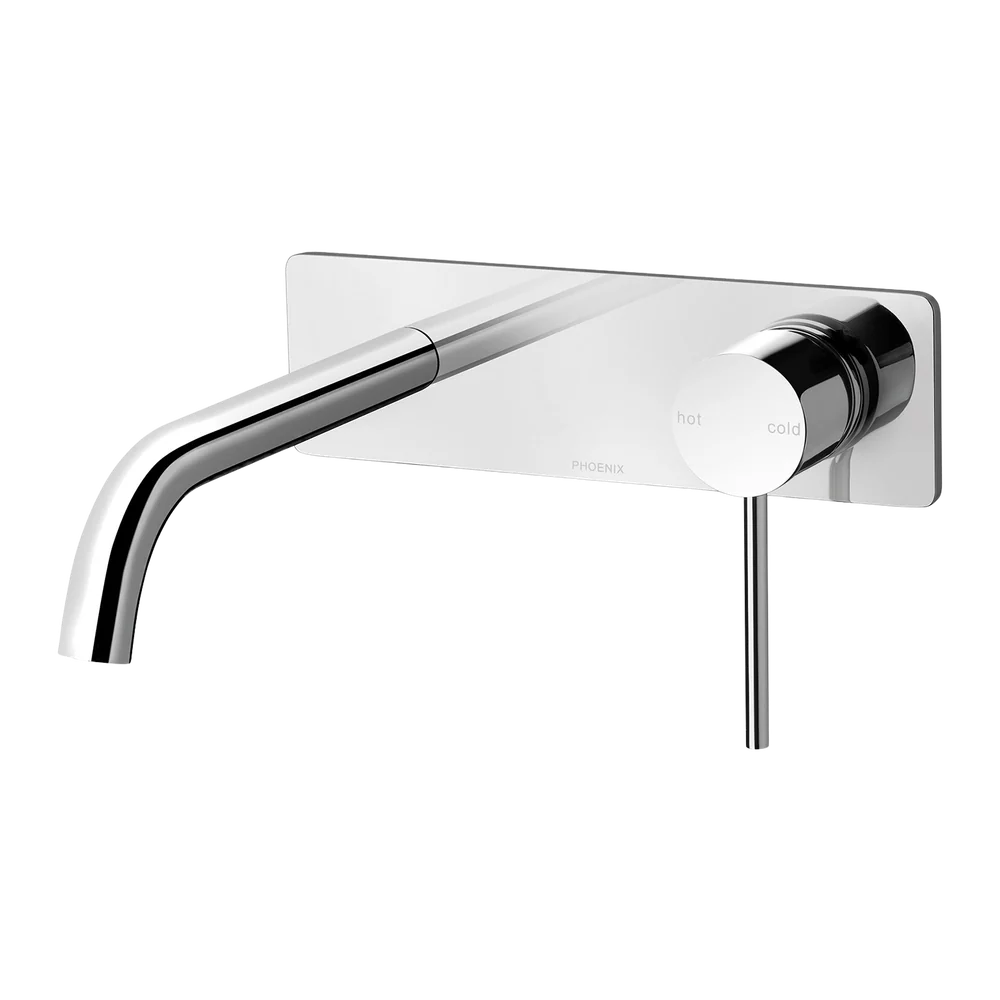 Phoenix Vivid Slimline SwitchMix Wall Basin / Bath Mixer Set 180mm Fit-Off Kit Chrome - Image 3