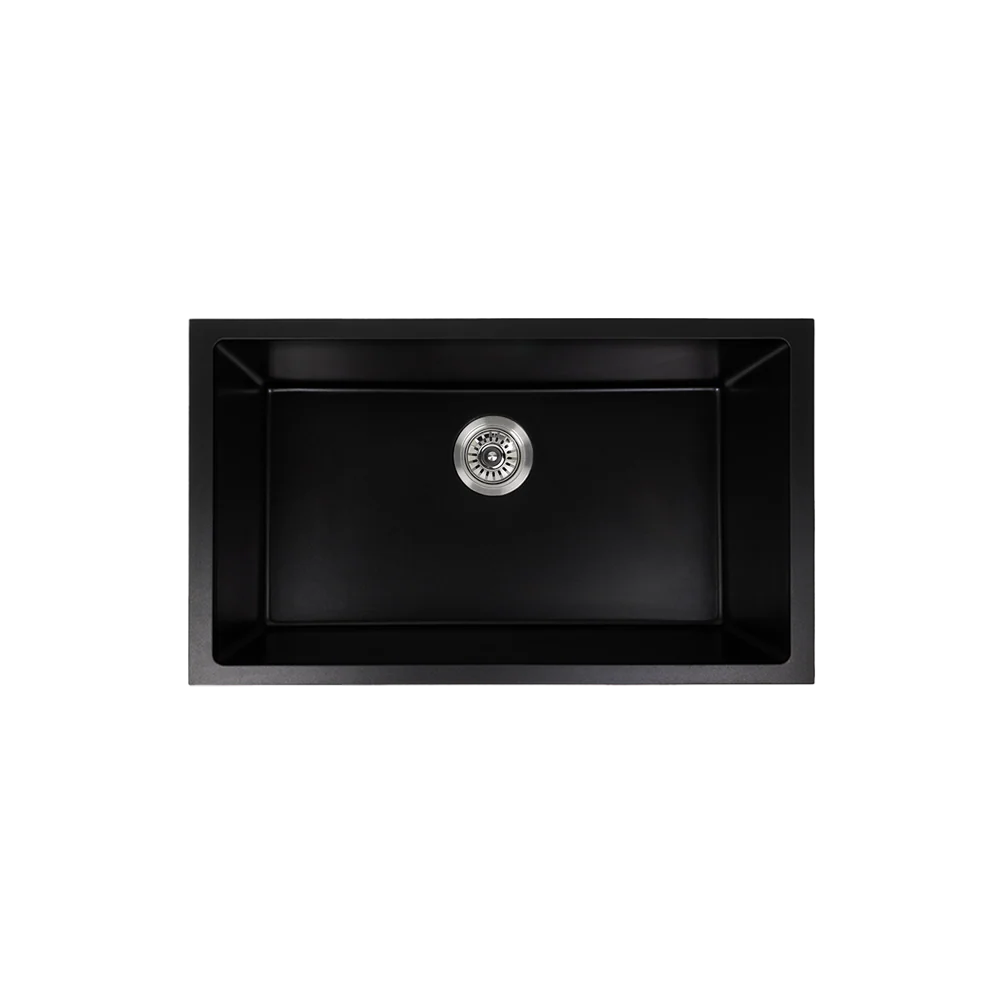 Alma Walter 760x440 Black Granite Single Bowl Sink