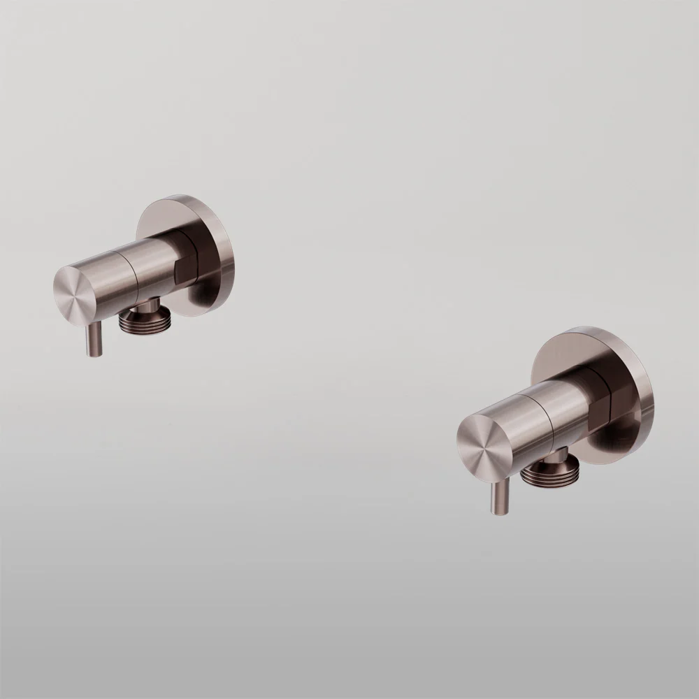 Nero Washing Machine Tap Set Brushed Bronze - Image 2
