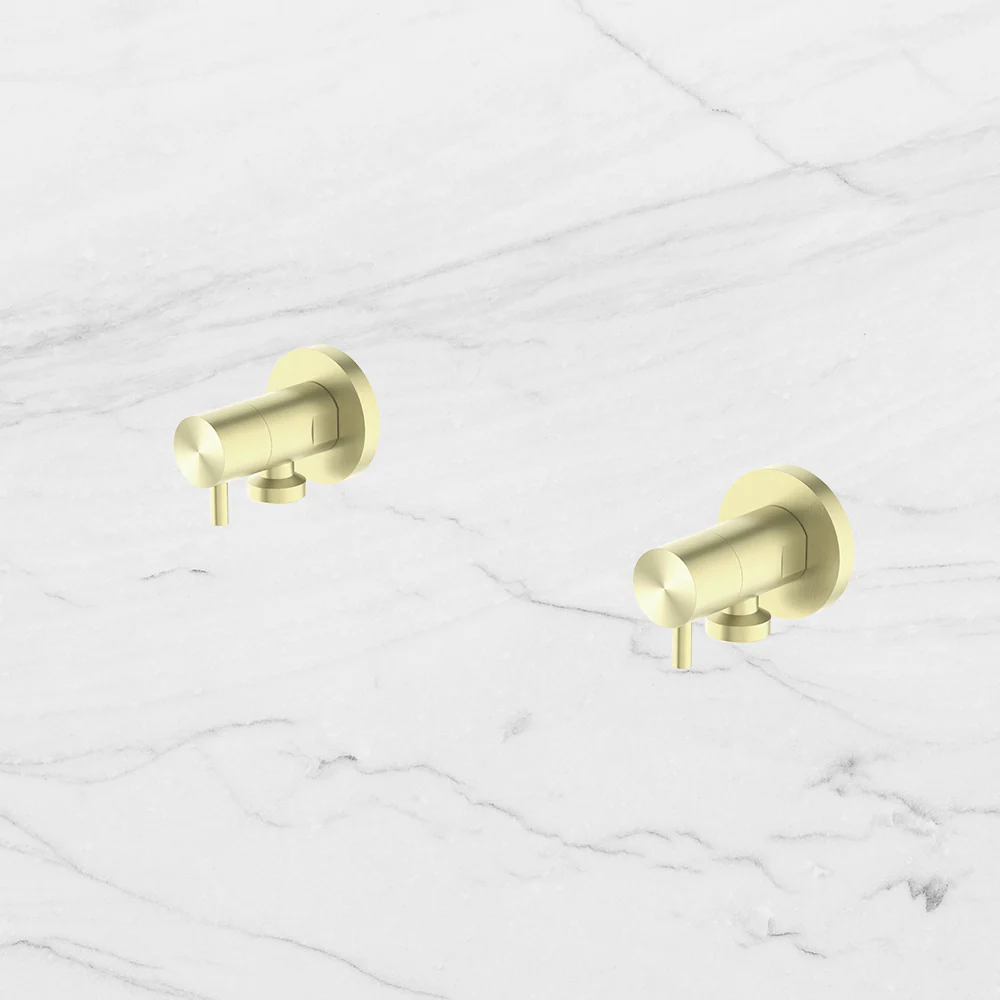 Nero Washing Machine Tap Set Brushed Gold - Image 2