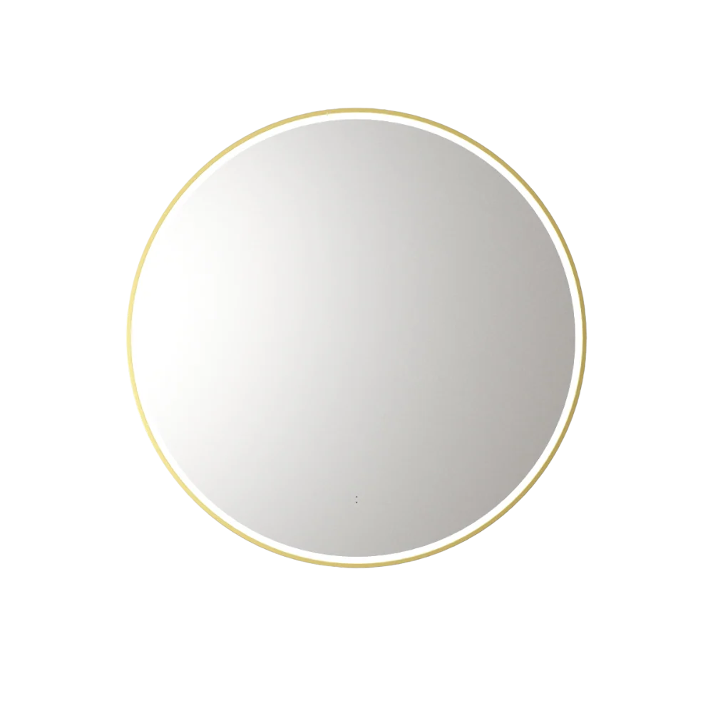 Aulic Windsor Round LED Mirror 900mm Brushed Gold - Image 2