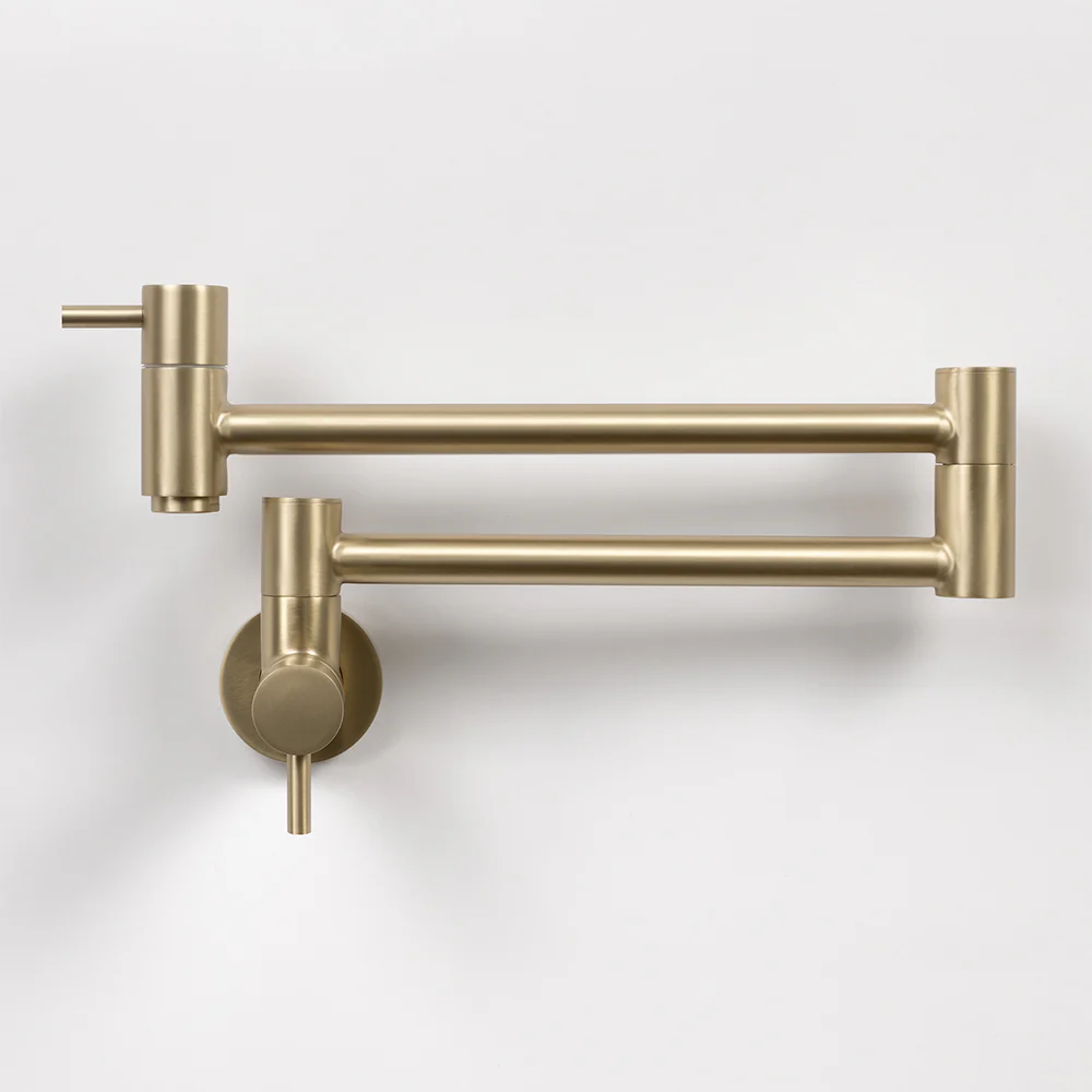 Alma Winslow Wall Pot Filler Brushed Brass Gold - Image 7