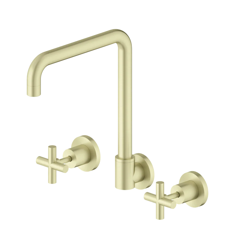 Nero X Plus Wall Kitchen Set Swivel Spout Brushed Gold - Image 3