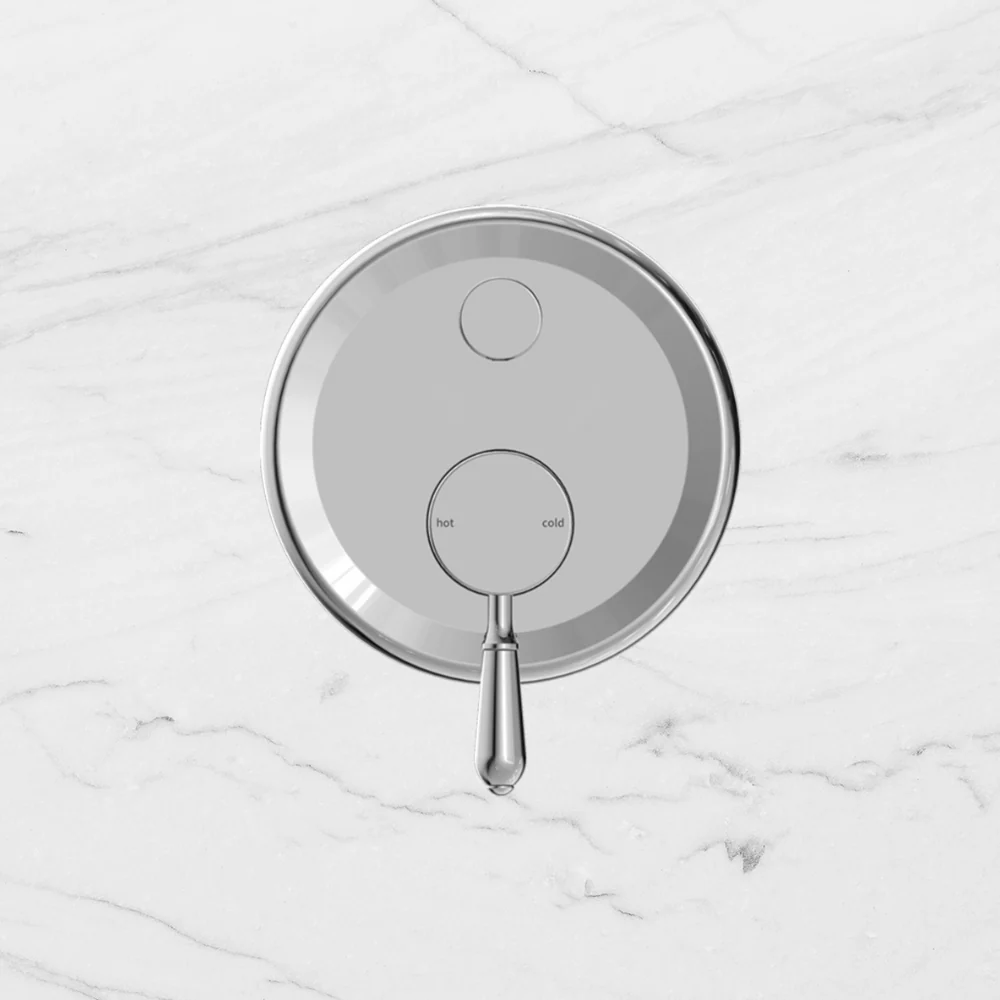 Nero York Shower Mixer with Divertor with Metal Lever Chrome - Image 2