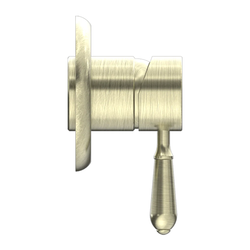 Nero York Shower Mixer with Metal Lever Aged Brass - Image 4