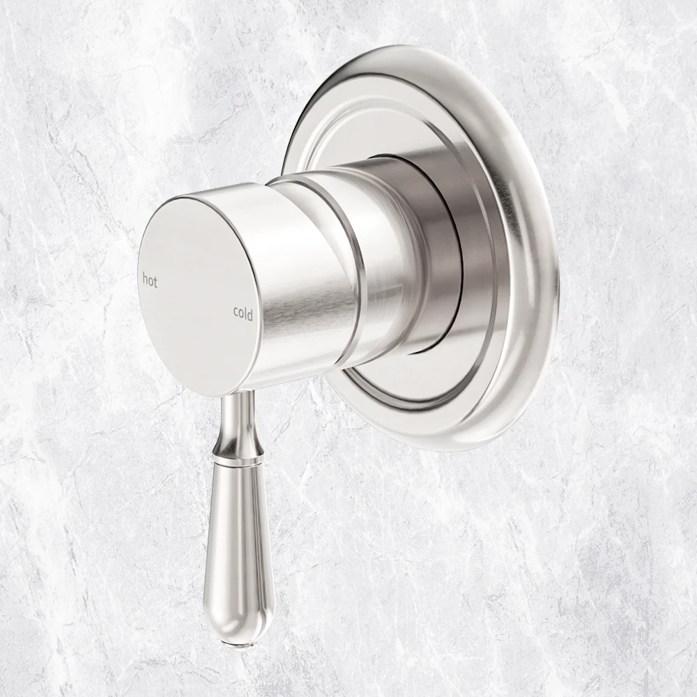 Nero York Shower Mixer with Metal Lever Brushed Nickel - Image 2