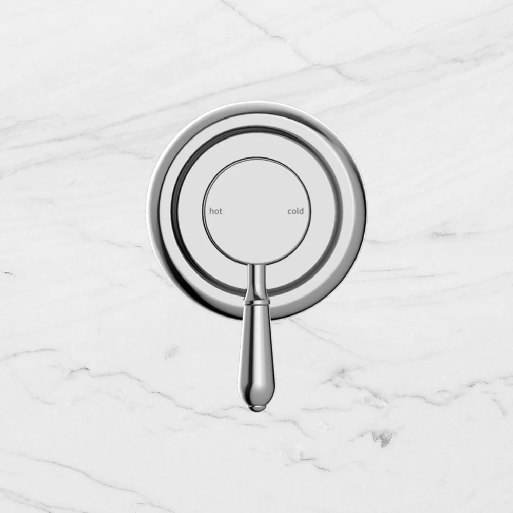 Nero York Shower Mixer with Metal Lever Chrome - Image 2
