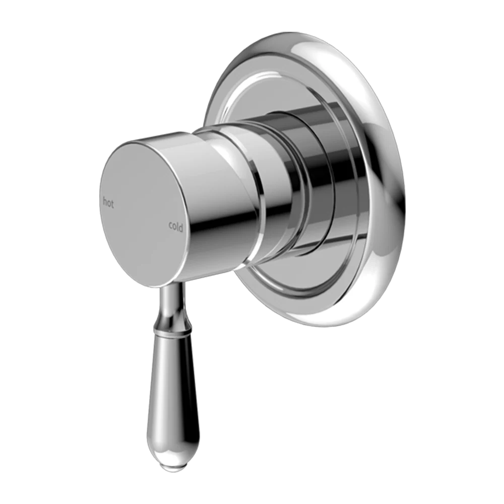 Nero York Shower Mixer with Metal Lever Chrome - Image 3