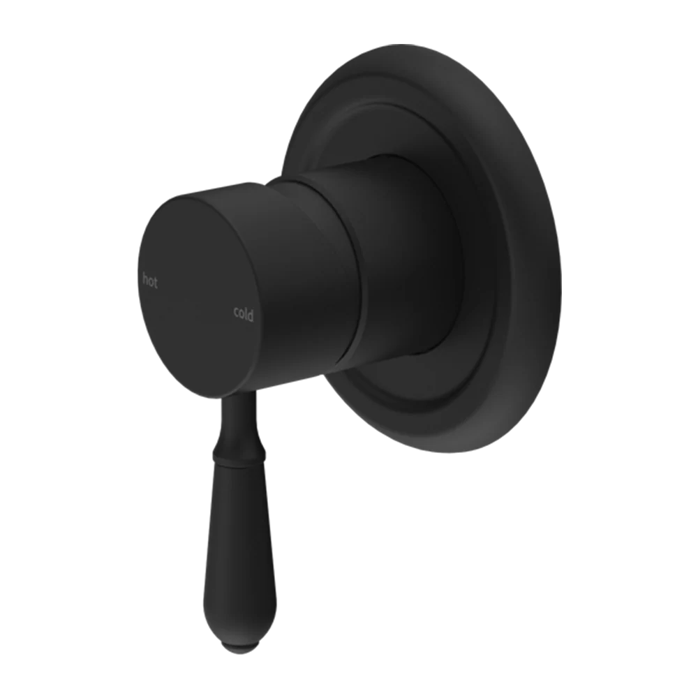 Nero York Shower Mixer with Metal Lever Matte Black - Image 3