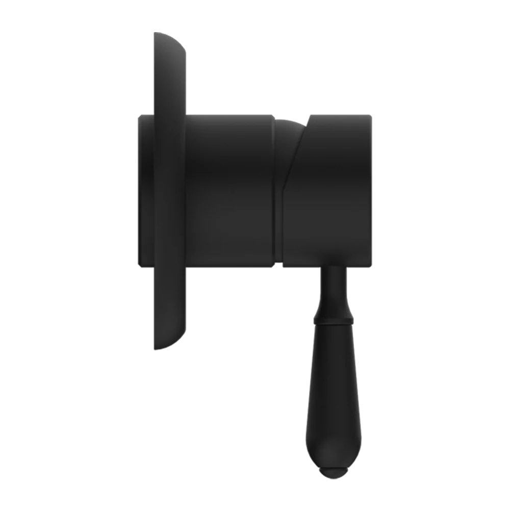 Nero York Shower Mixer with Metal Lever Matte Black - Image 4