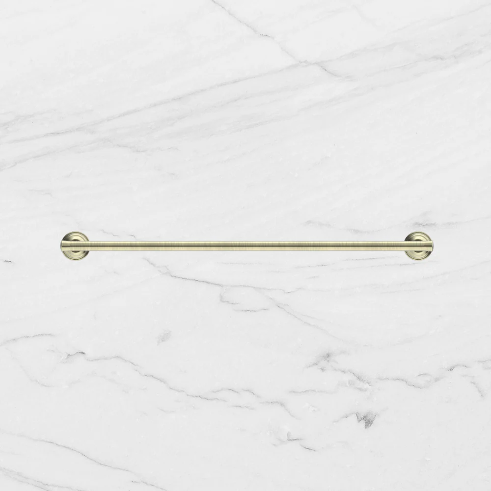 Nero York Single Towel Rail 600mm Aged Brass - Image 2