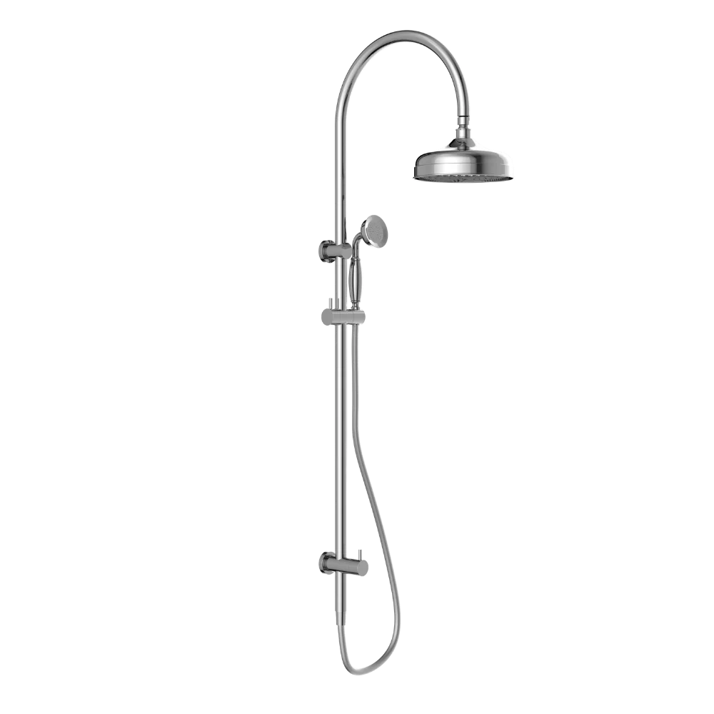 Nero York Twin Shower with Metal Hand Shower Chrome