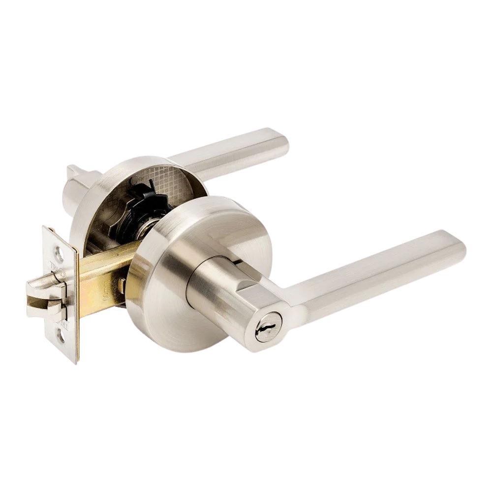 Zanda Aldo Entrance Set Lever Door Handle Brushed Nickel - Image 3