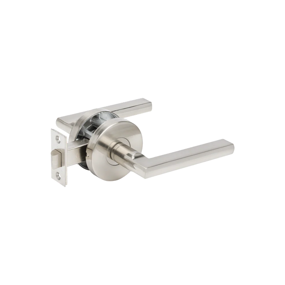 Zanda Aldo Passage Set Door Handle Brushed Nickel - Image 3