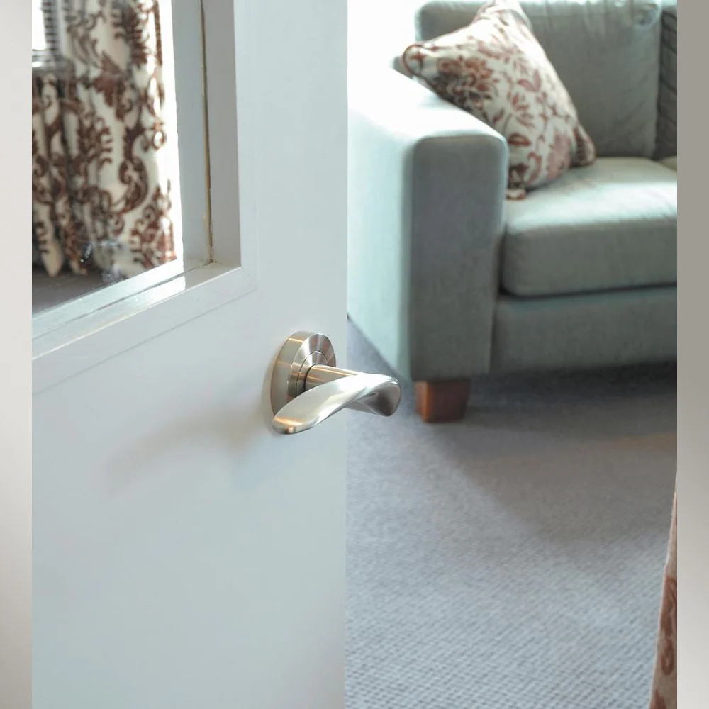 Zanda Apollo Dummy Lever Set Door Handle Satin Chrome - Image 2