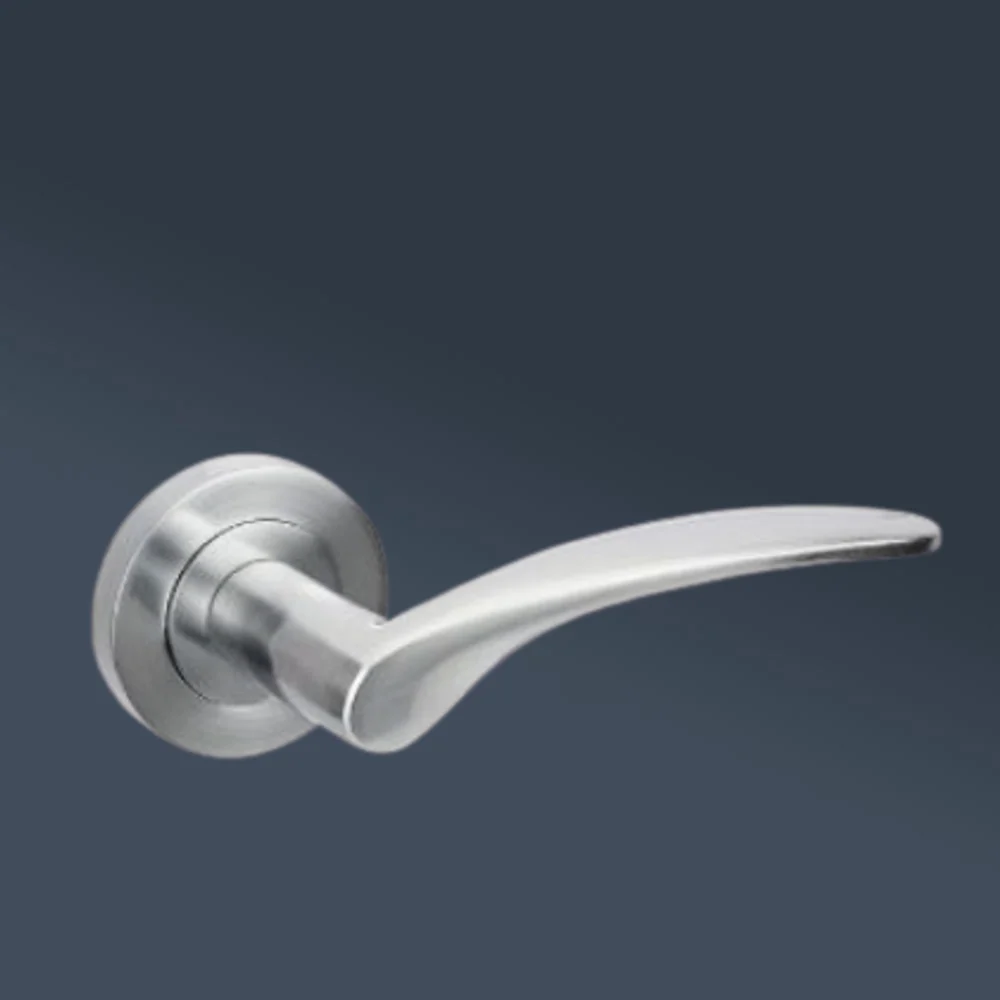 Zanda Apollo Entrance Set Lever Door Handle Satin Chrome - Image 2