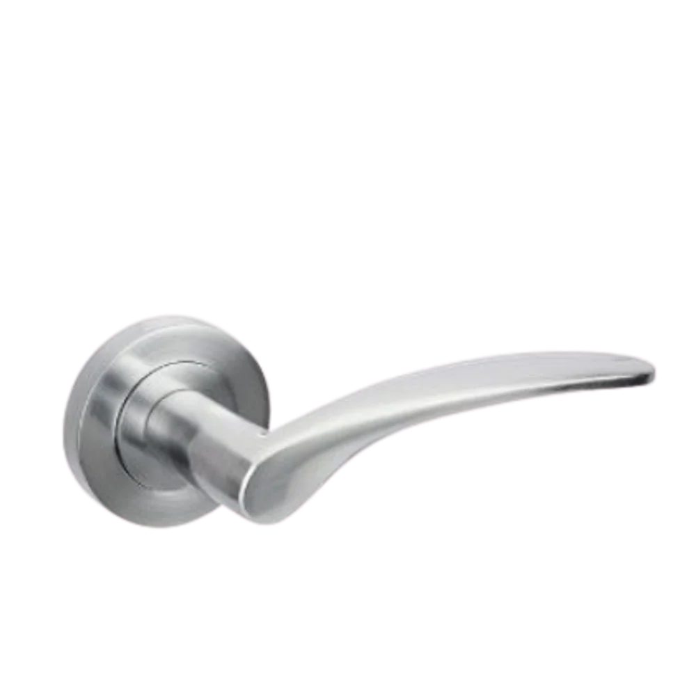 Zanda Apollo Entrance Set Lever Door Handle Satin Chrome - Image 3
