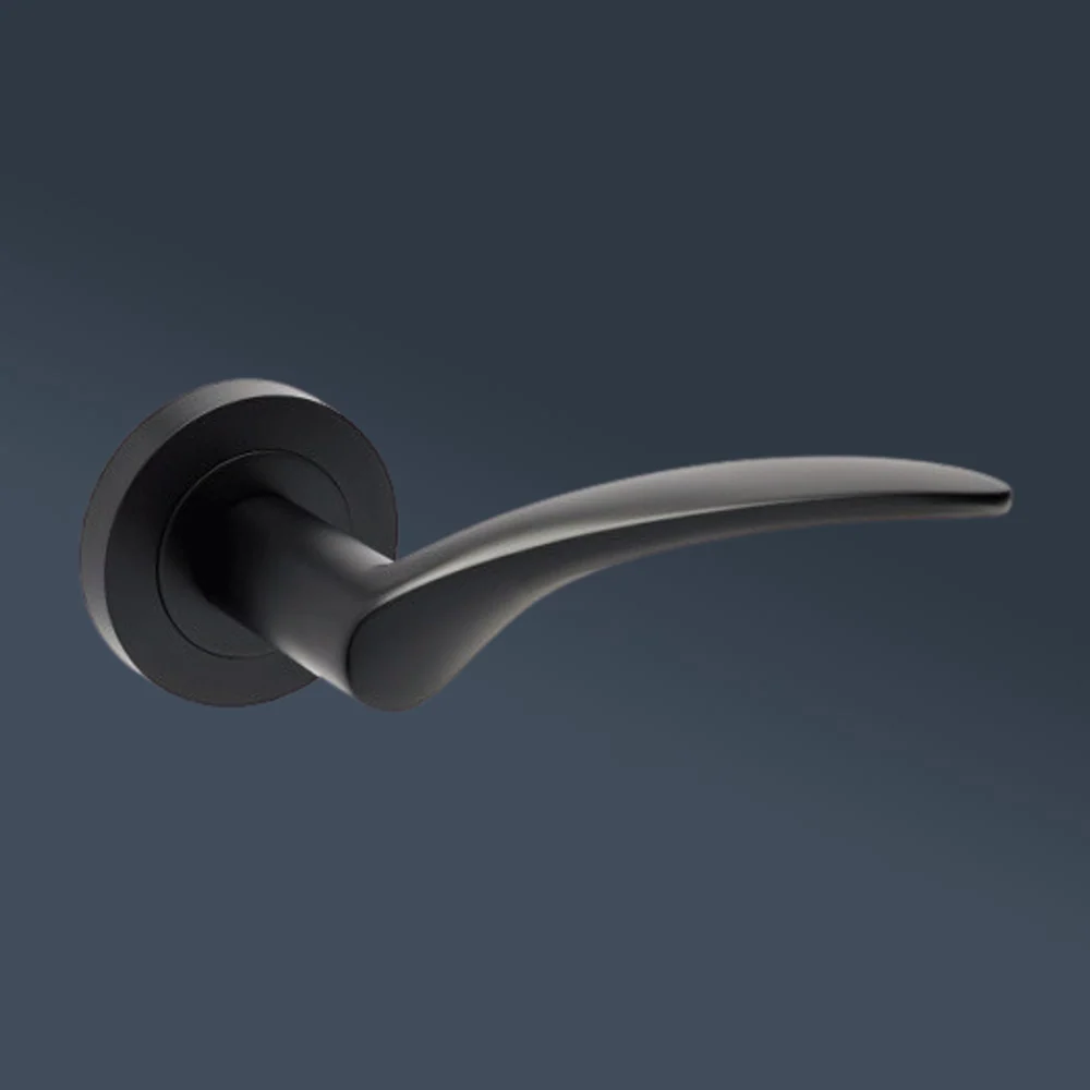 Zanda Apollo Passage Lever Set Door Handle Matte Black - Image 2
